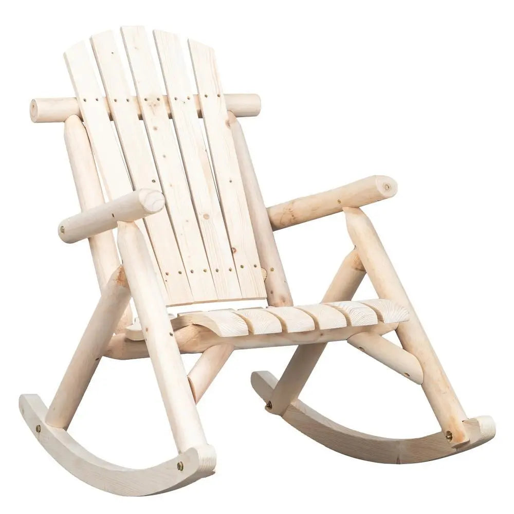 Outdoor Wood Adirondack Rocking Chair