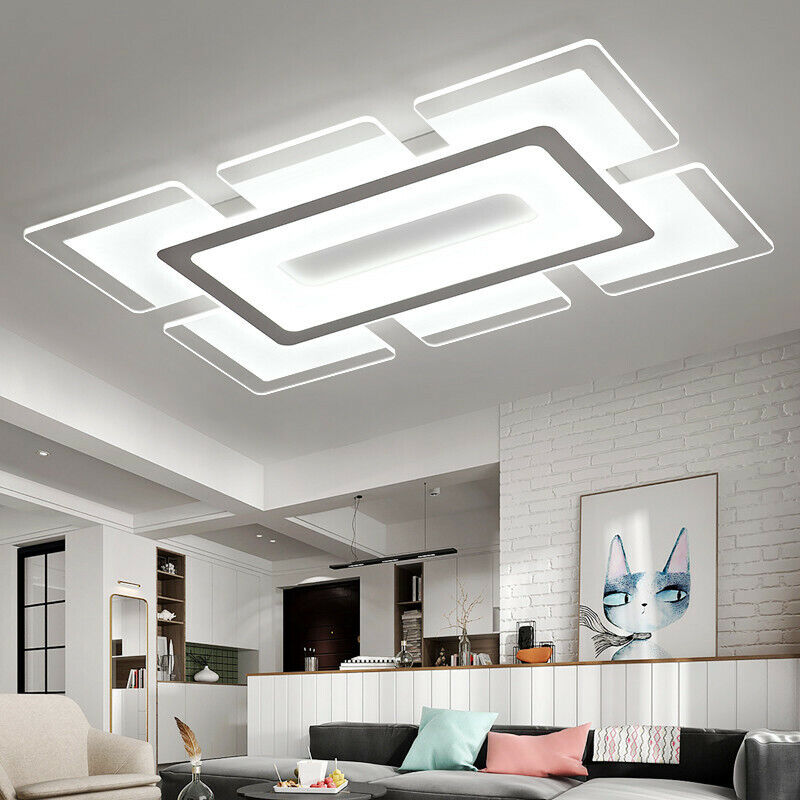 Thin Rectangle Flush Mount Ceiling Light