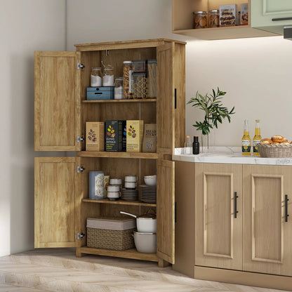 Vance Rattan Kitchen Pantry Cabinet