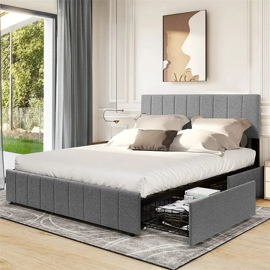 Orla Queen Plateform Bed Frame With Storage