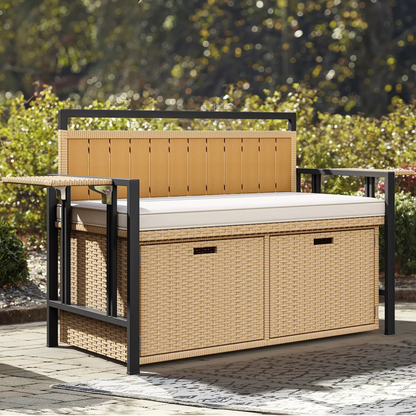 Solis Outdoor Storage Garden Bench