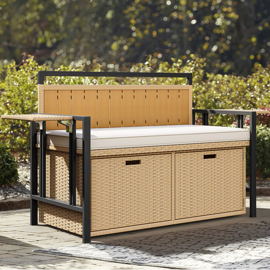 Solis Outdoor Storage Garden Bench