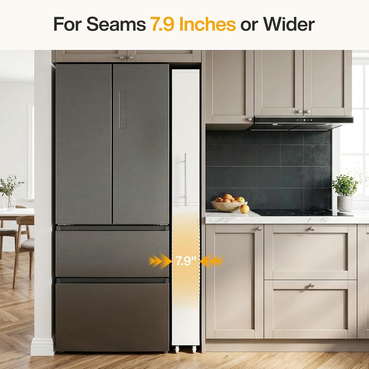 73" Tall Slim Storage Cart on Wheels - Canva Home
