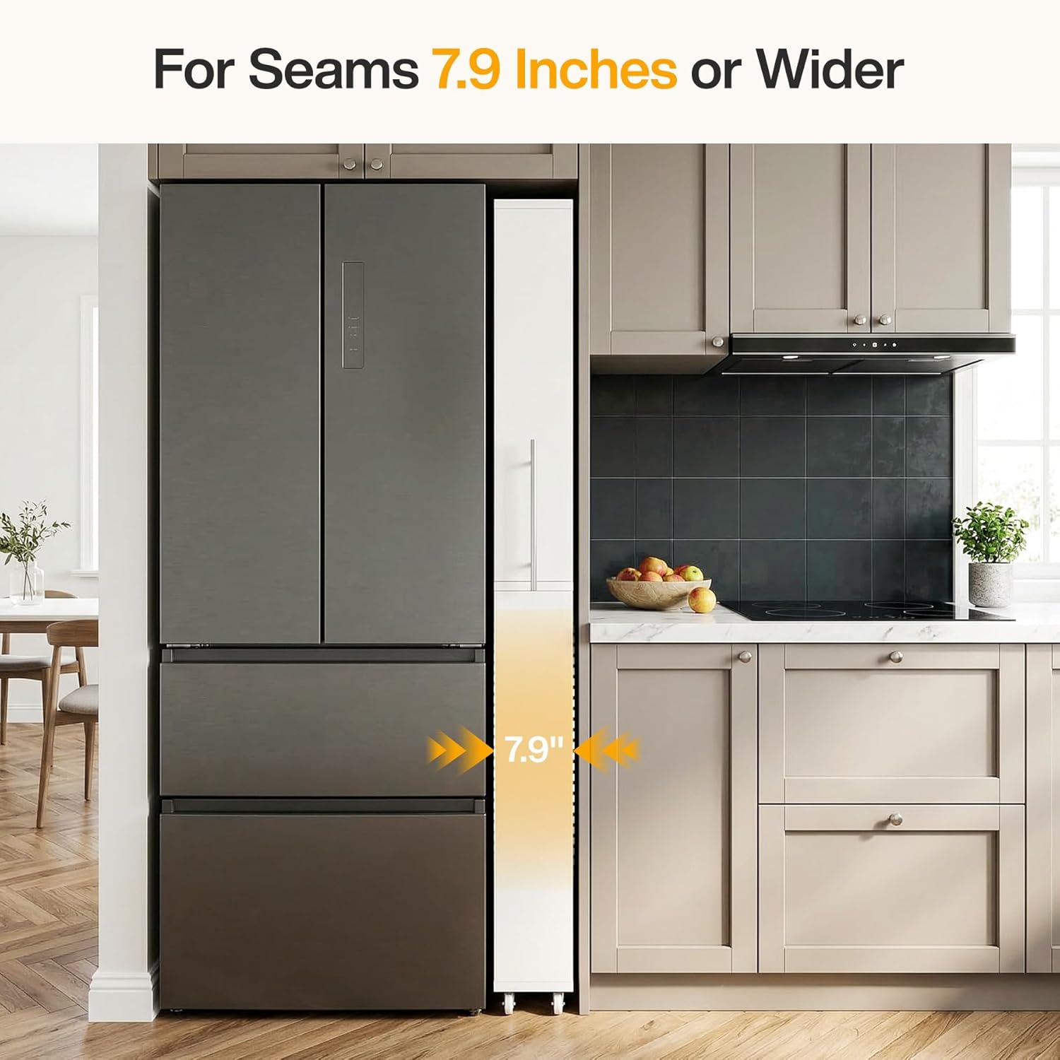 73" Tall Slim Storage Cart on Wheels - Canva Home