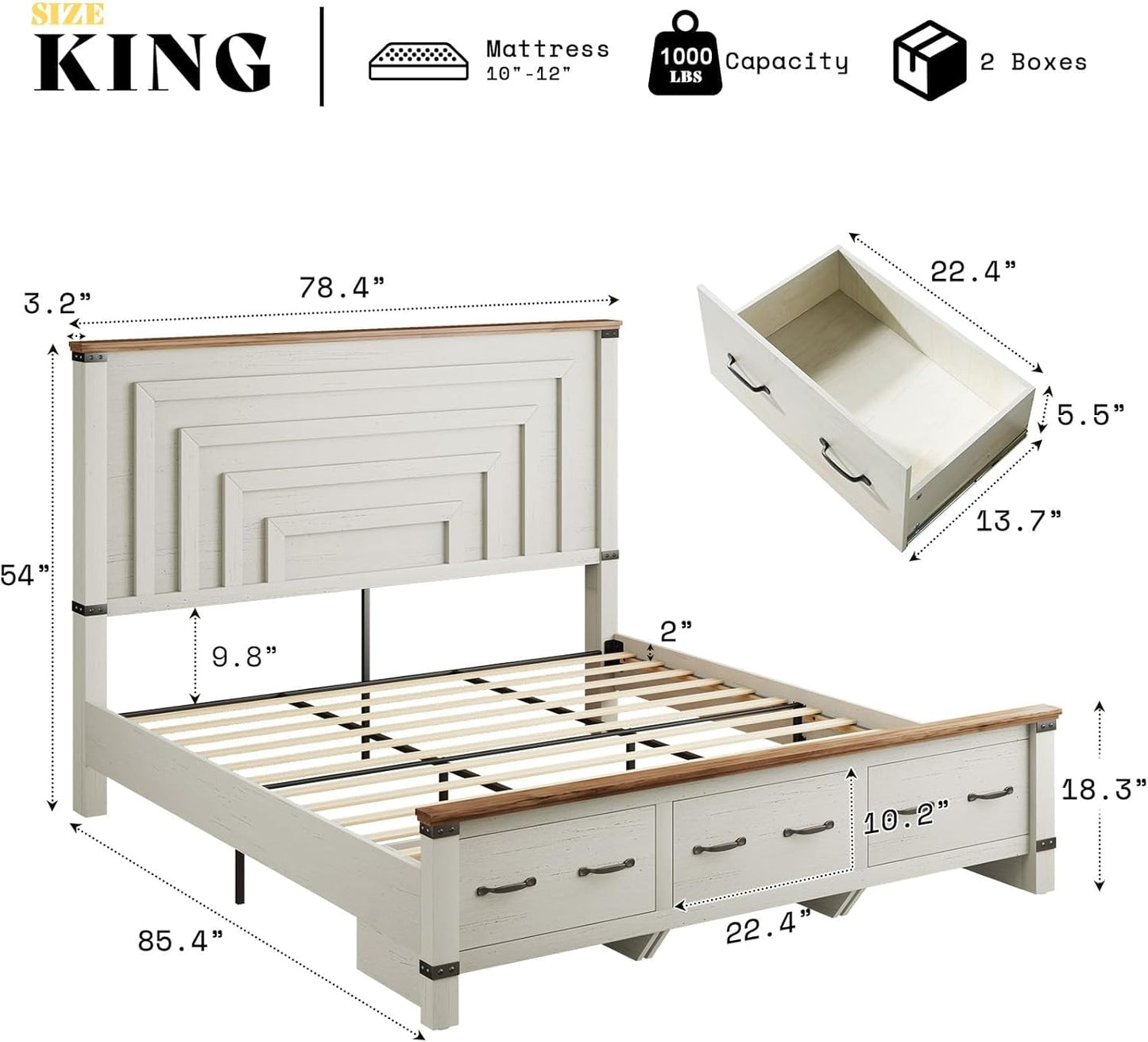 Amerlife Farmhouse Bedroom Furniture Set - Canva Home