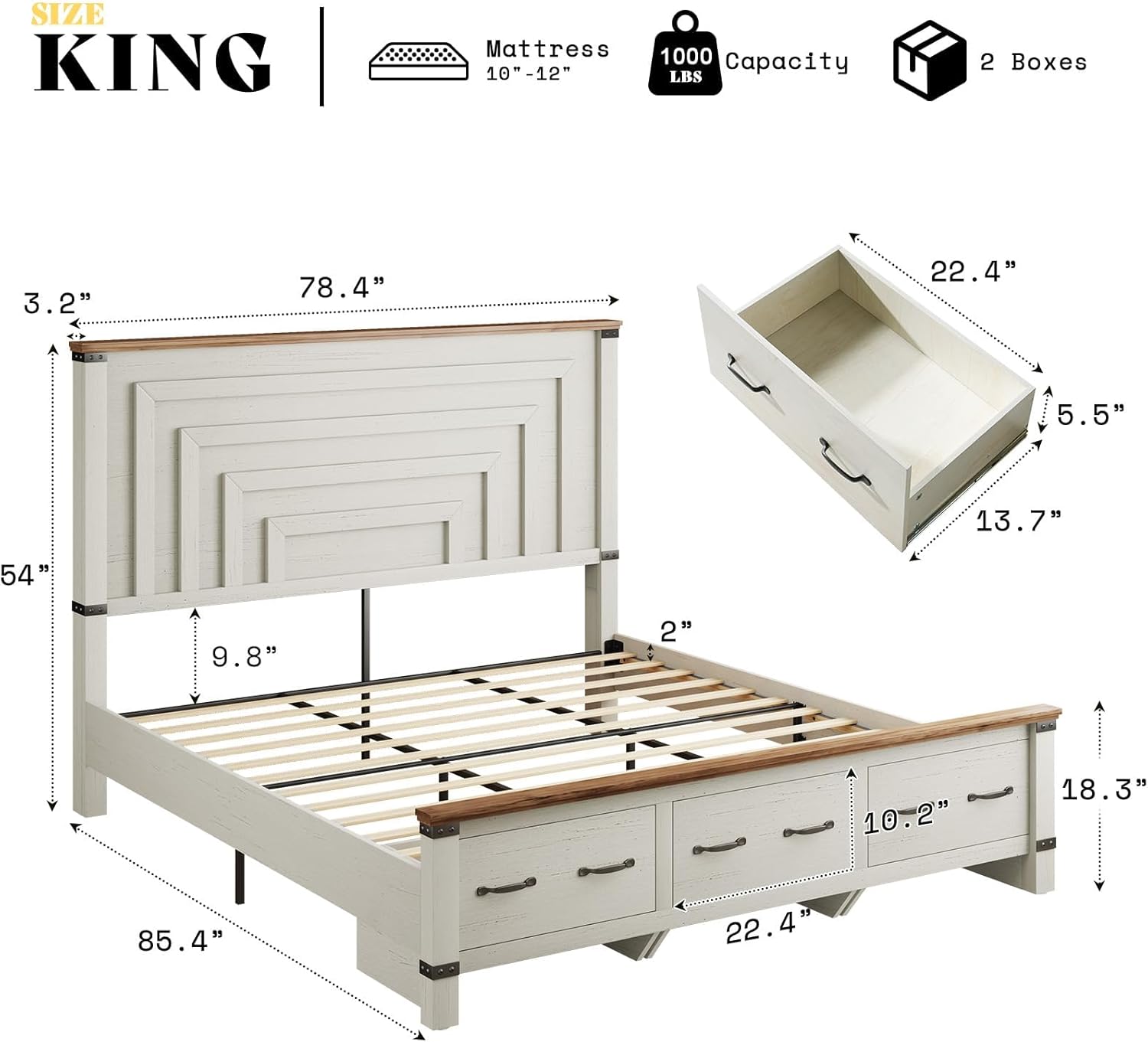 Amerlife Farmhouse Bedroom Furniture Set - Canva Home
