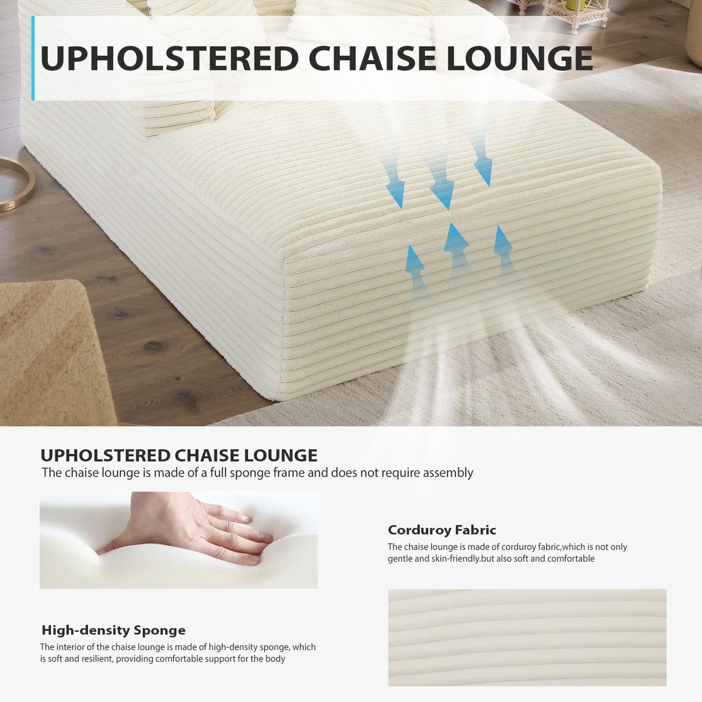Afuson 63" Chaise Lounge Chair Indoor - Canva Home