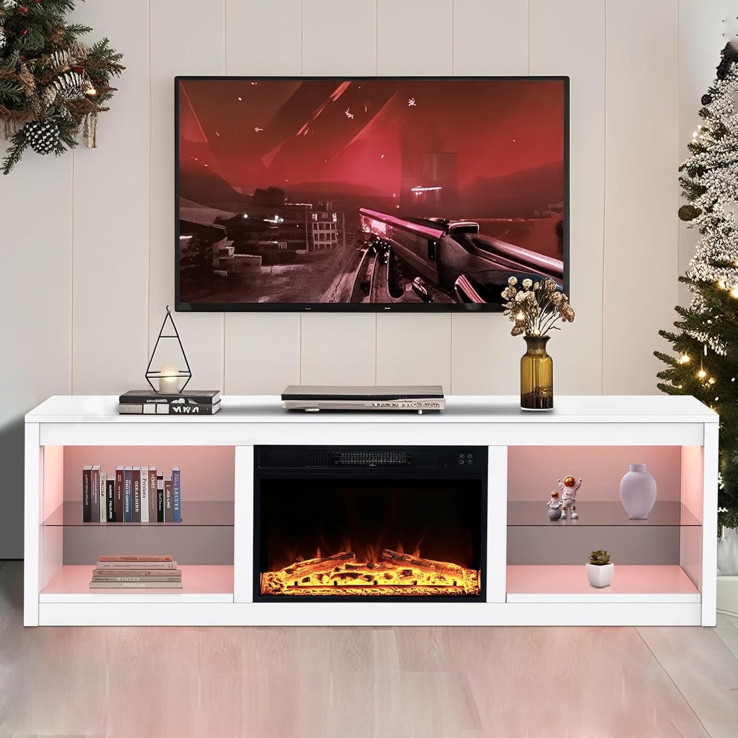 Fireplace TV Stand with 23" Electric Fireplace - Canva Home