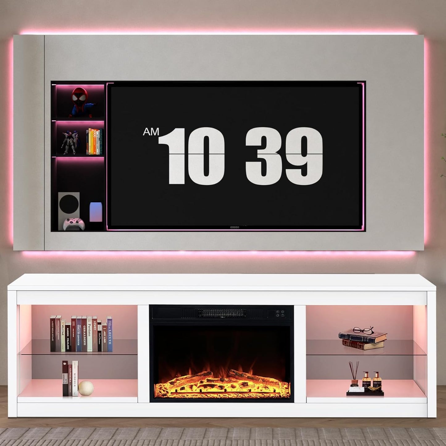 Fireplace TV Stand with 23" Electric Fireplace - Canva Home