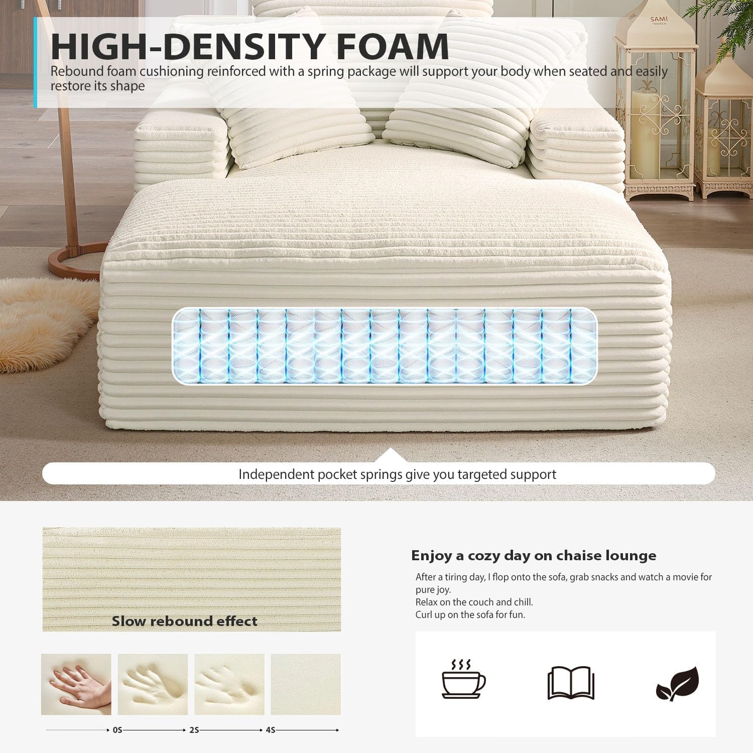 Afuson 63" Chaise Lounge Chair Indoor - Canva Home