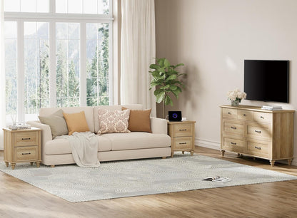 Wampat 3 Piece Bedroom Set with 7 Drawer Dresser for Bedroom - Canva Home