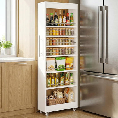 73" Tall Slim Storage Cart on Wheels - Canva Home