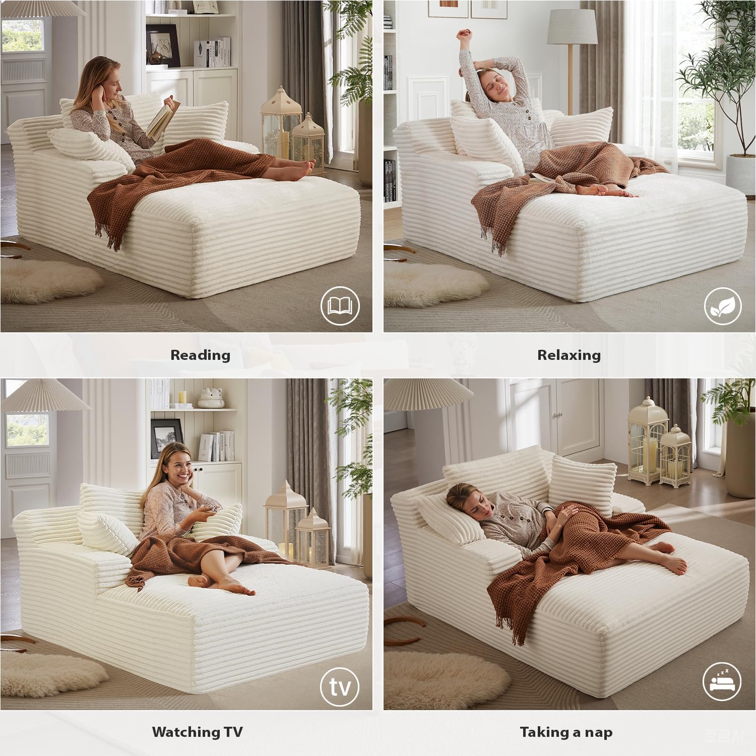Afuson 63" Chaise Lounge Chair Indoor - Canva Home
