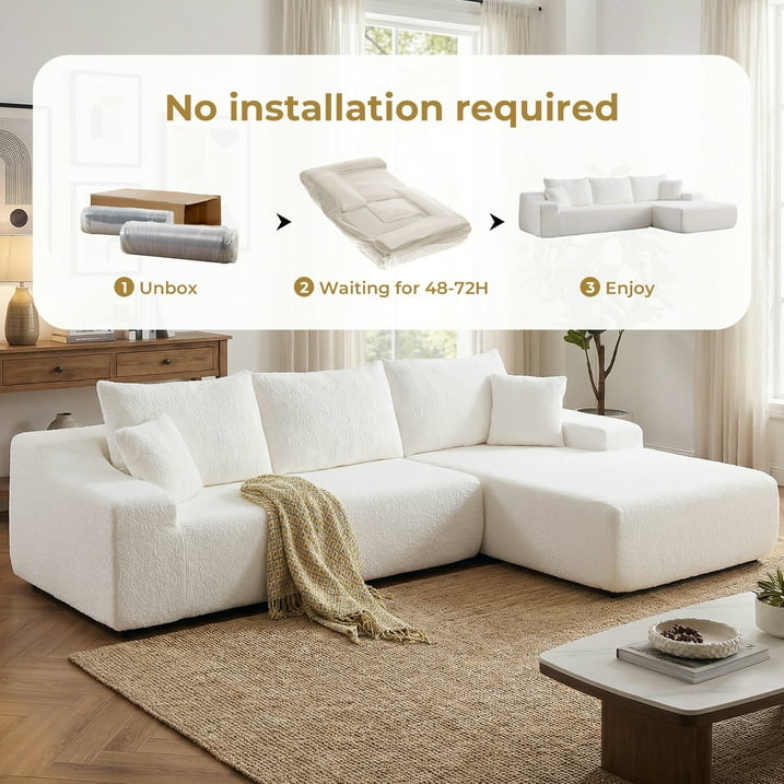Ebello 108" L-Shaped Sectional Sofa - Canva Home