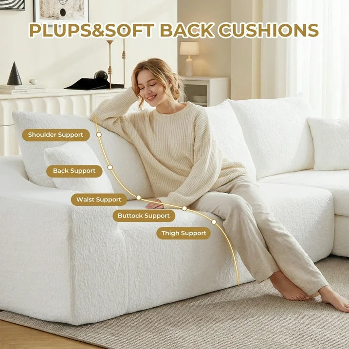 Ebello 108" L-Shaped Sectional Sofa - Canva Home