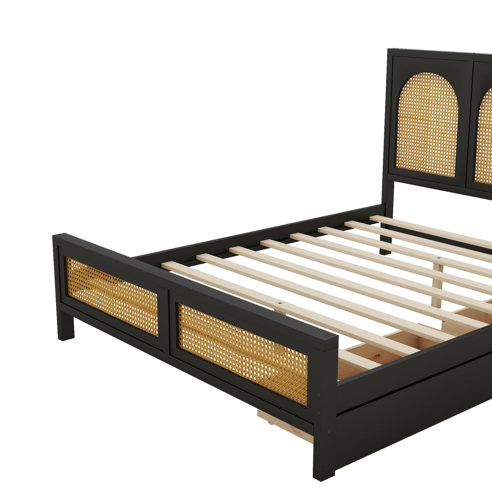 Bell Full Size Rattan Bed Frame