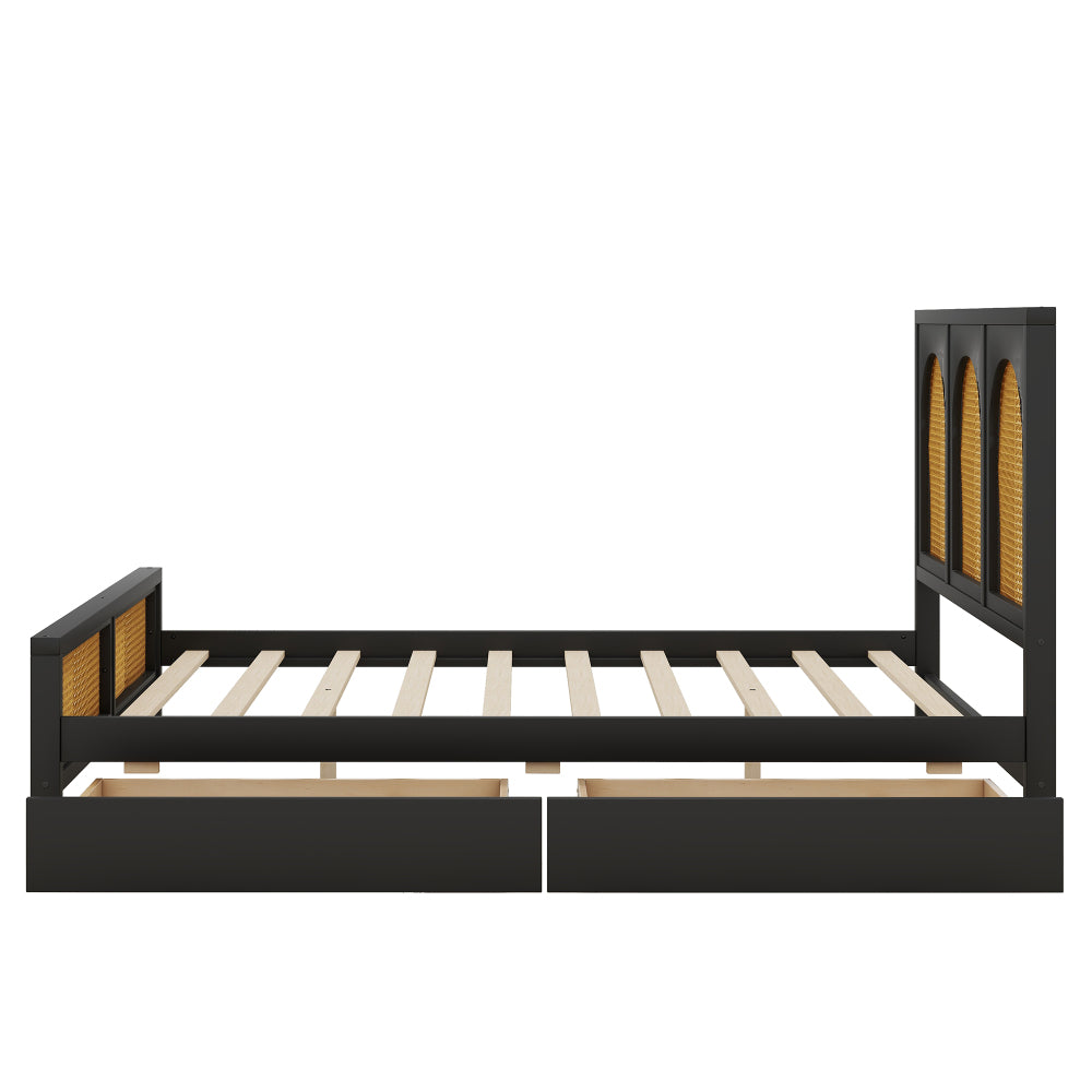 Bell Full Size Rattan Bed Frame