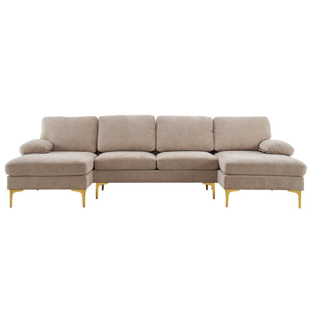 Chenille U Shaped Sectional Couch