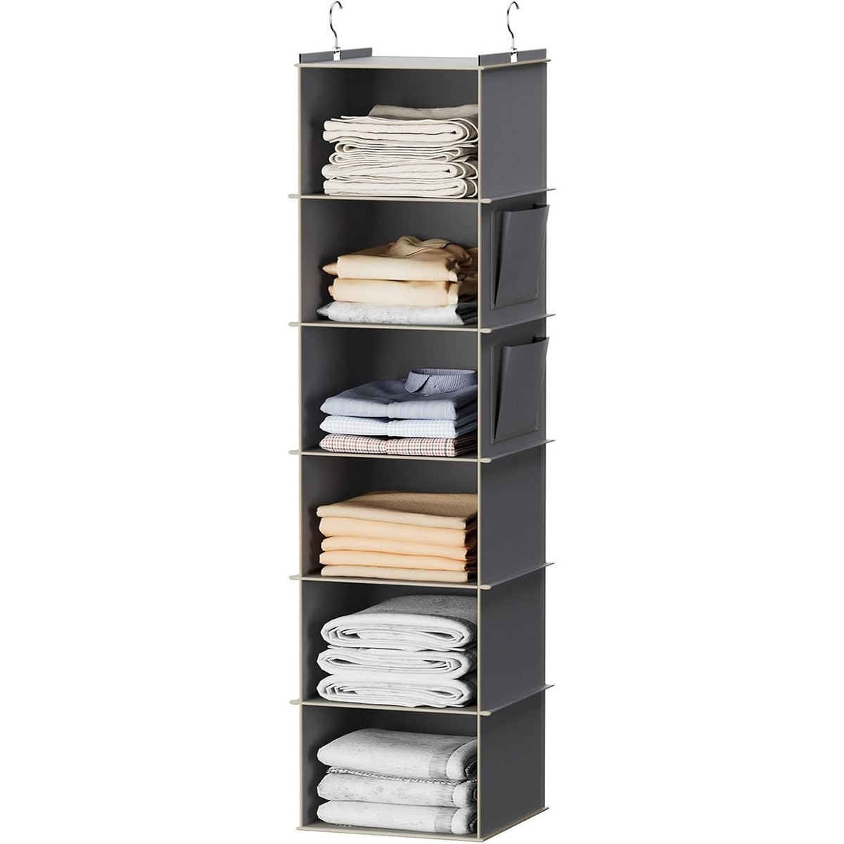 Prim 6-Shelf Hanging Closet Organizer