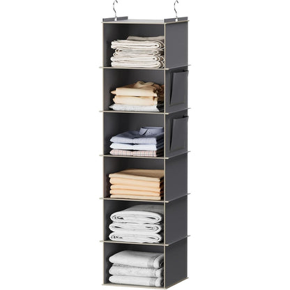 Prim 6-Shelf Hanging Closet Organizer