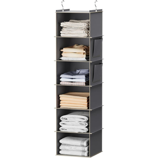Prim 6-Shelf Hanging Closet Organizer