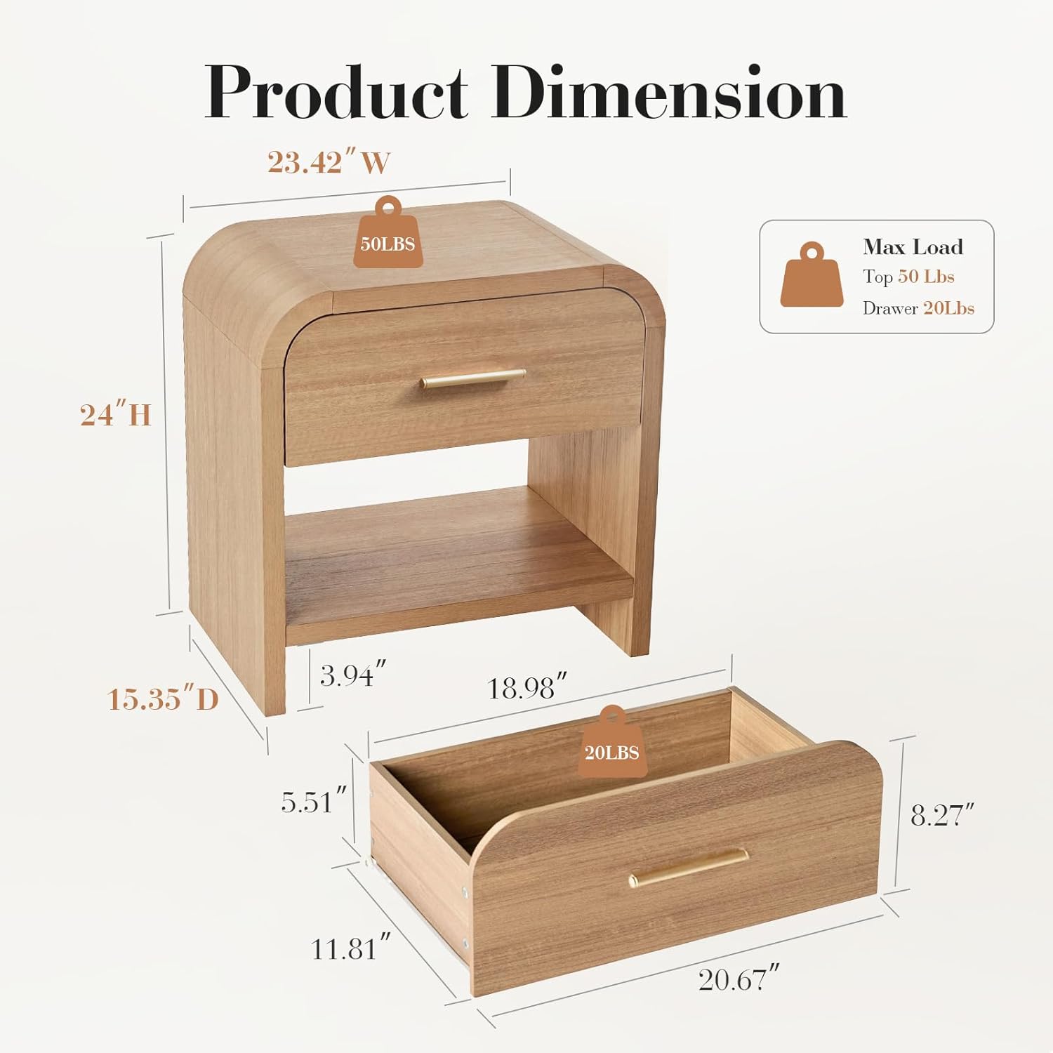 EliteSet Night Stand Set of 2