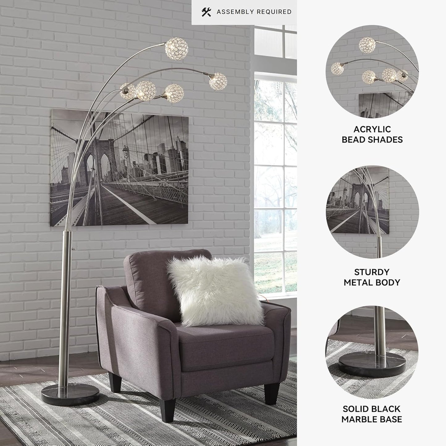 Winter Floor Arc Lamp