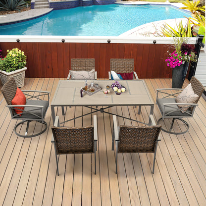 Reeves 7 Pieces Outdoor Patio Dining Set