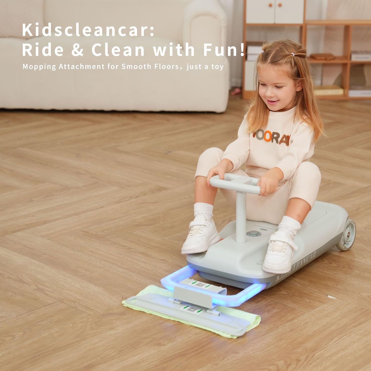 12V Ride-On Car with Cleaning Fun - Canva Home
