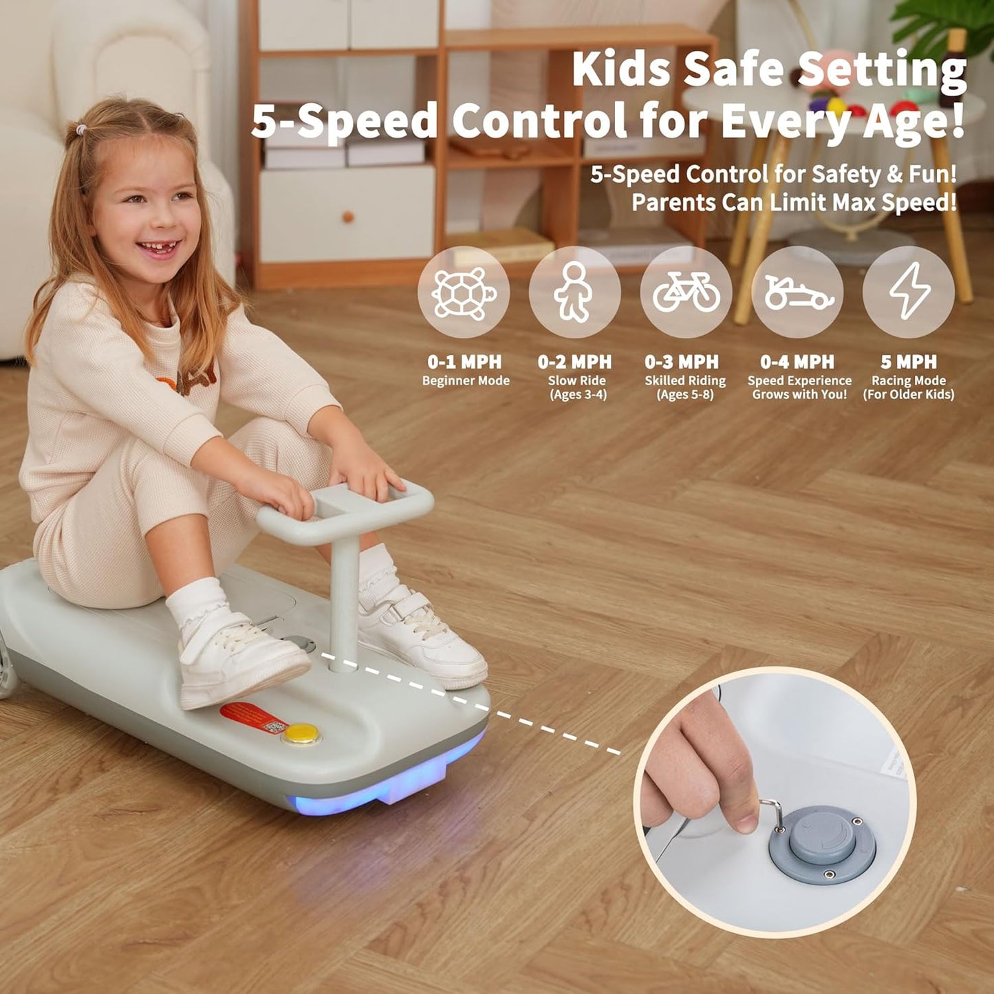 12V Ride-On Car with Cleaning Fun - Canva Home