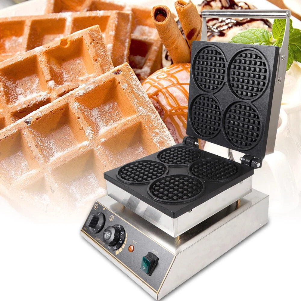 1750W Commercial Waffle Maker Machine