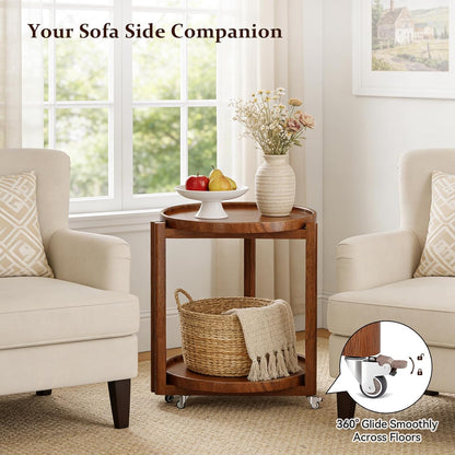 Taitiy Rolling Side Table