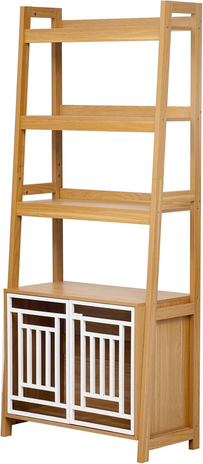 Modern 2 IN 1 Dog Furniture Dog Crate Ladder Bookshelf - Canva Home