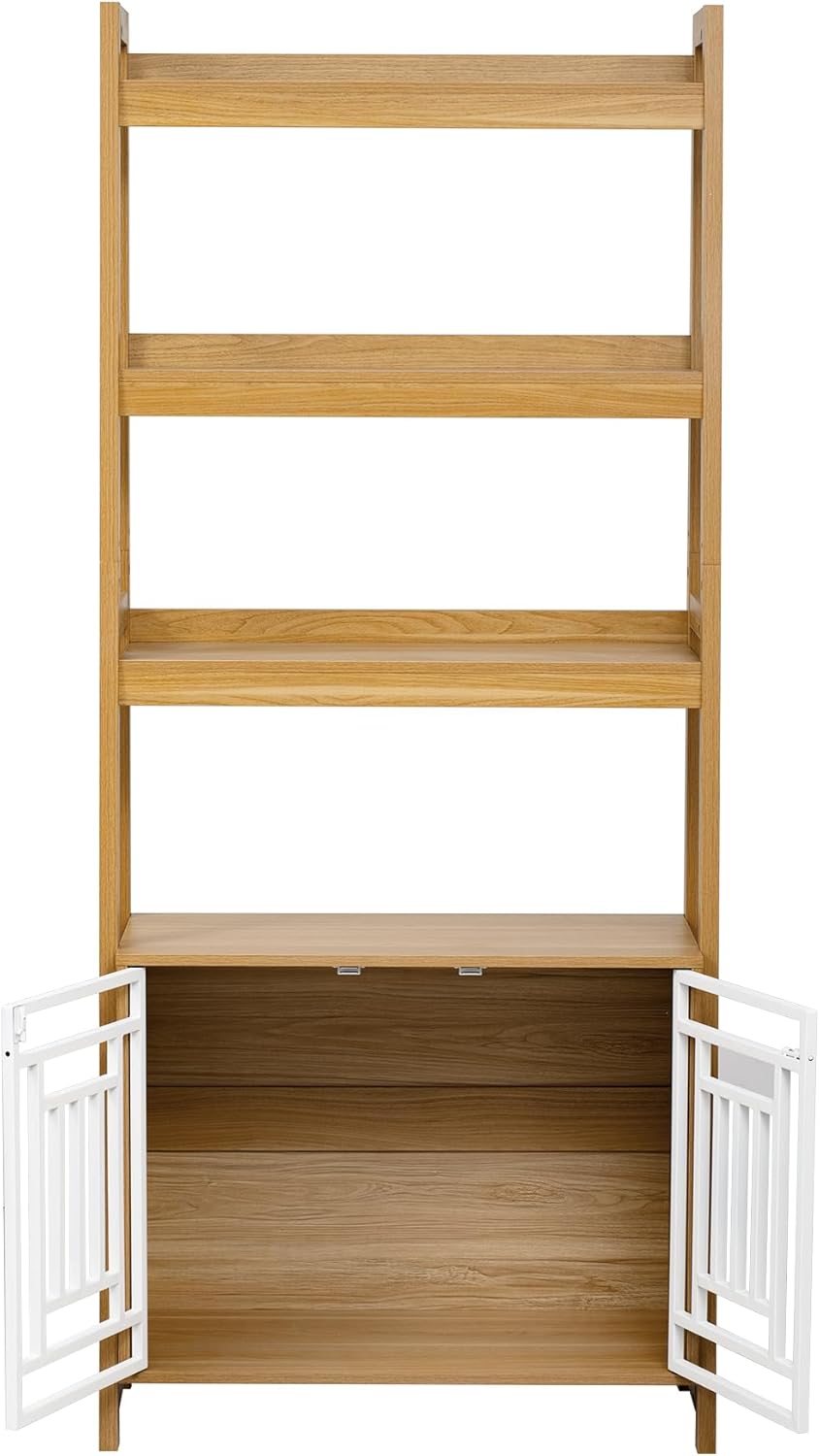 Modern 2 IN 1 Dog Furniture Dog Crate Ladder Bookshelf - Canva Home