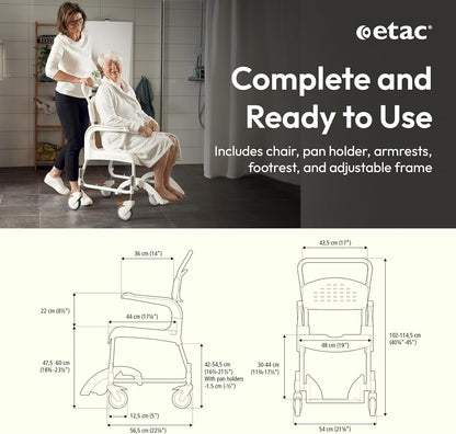 Senior Rolling Shower Commode Chair - Canva Home